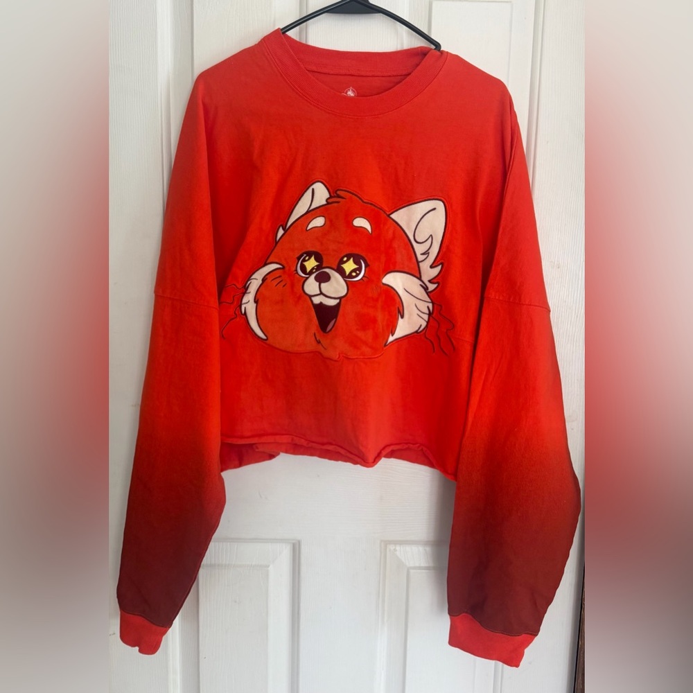 DISNEY Parks Cropped Spirit Jersey. Red Panda from Pixar's Turning Red.
